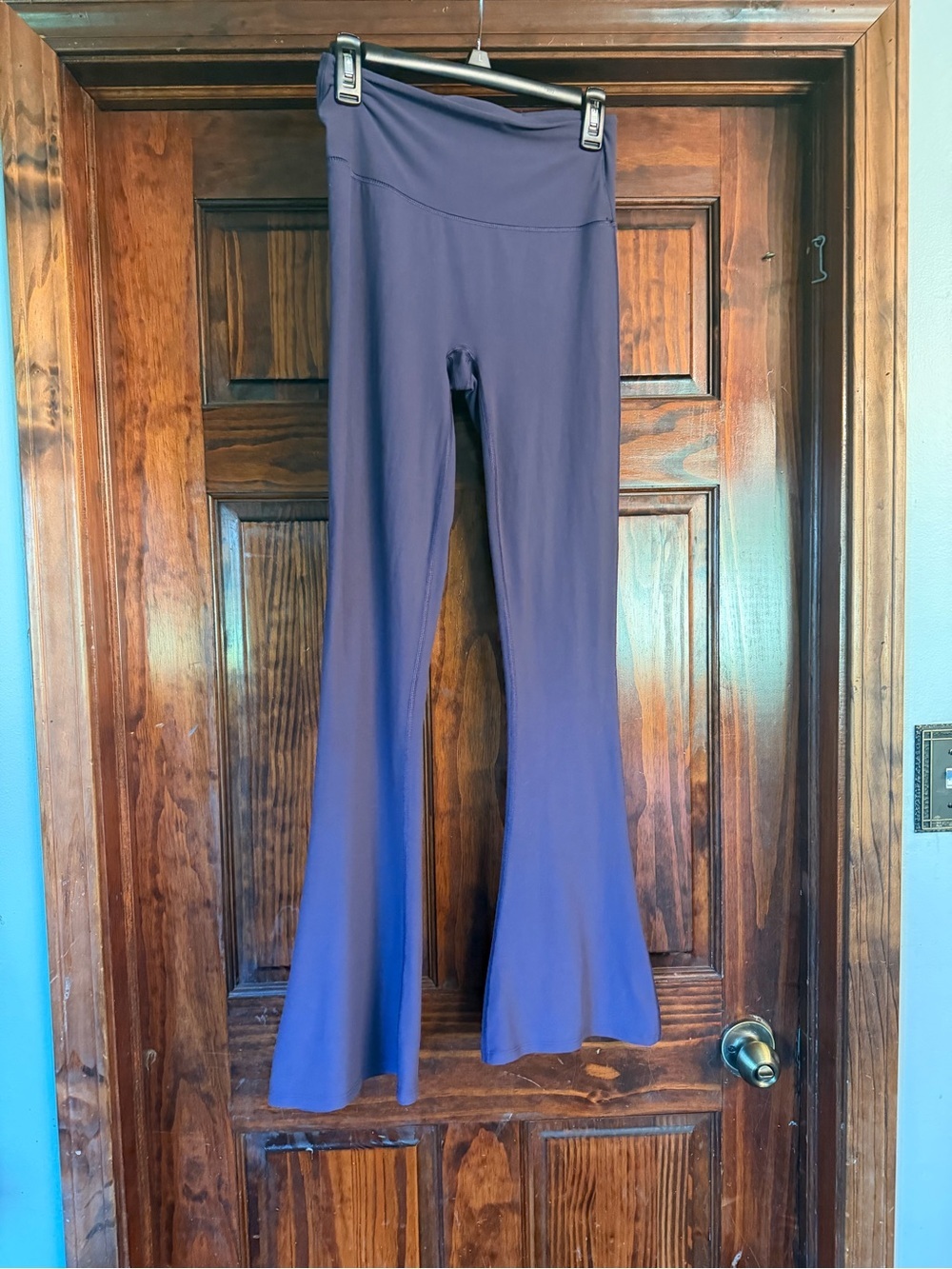 SPANX Deep Purple Slim-Fit Flare Leggings